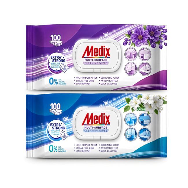 Мокри кърпи универсални за повърхн MEDIX MULTI-SURFACE CLEANING WIPES 100 бр.