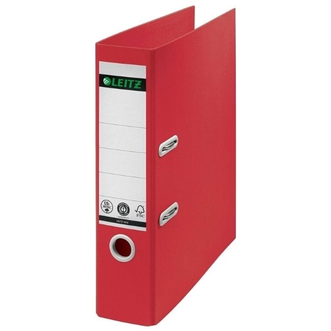 Класьор Leitz Recycle A4, 7.5 cm Червен
