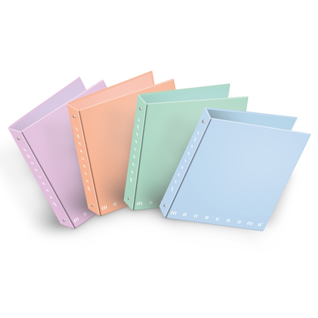 Класьор 4 ринга Pigna Monocromo Pastel А4, 3 cm