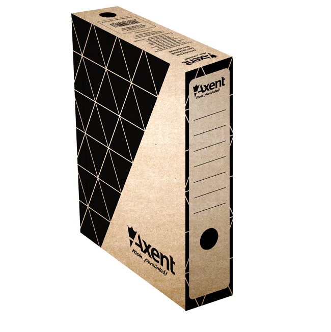 Архивна кутия картон Axent 350x255x80 mm Кафяв