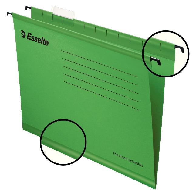 Папка висяща V-образна за картотека Esselte Pendaflex Зелен