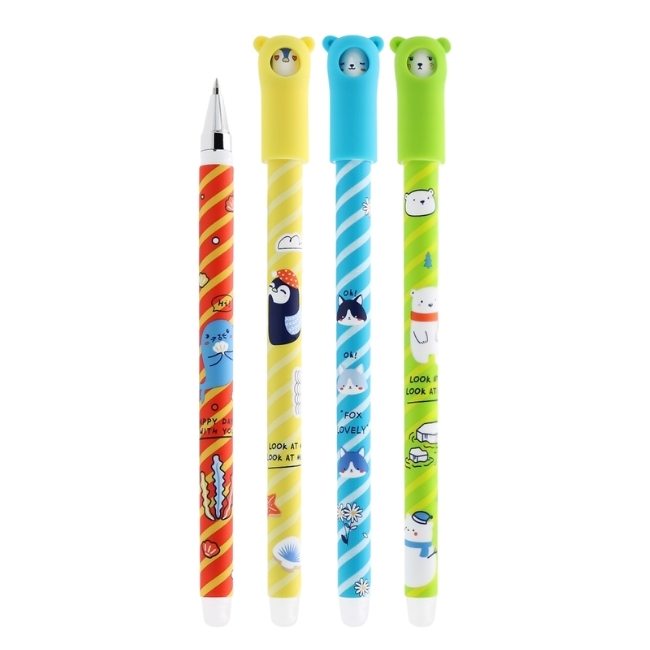 Химикалка с гума M&G iErase S Arctic Adventure 0.5 mm Син 4 броя