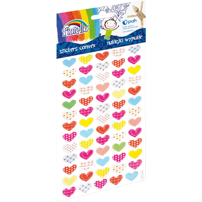 Стикери релефни Fiorello GR-NP145 сърца
