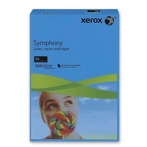 Цветна хартия Xerox Тъмносин A4 500 л. 80 g/m2 Наситен