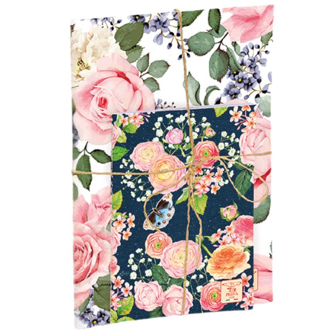 Комплект тетрадки Pigna Nature Flowers 2 бр. А5 и А6 32л. 80гр. ред