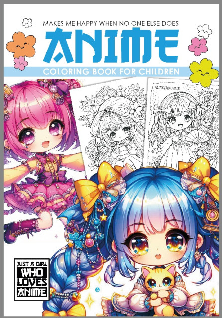 Книжка оцветяване Anime Chibi A4 8л.