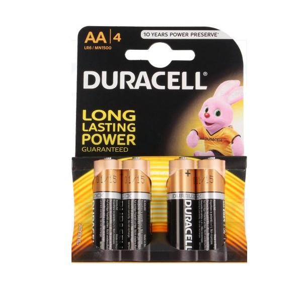 ---Алкална батерия Duracell Basic 1.5V LR6/AA 4 бр.